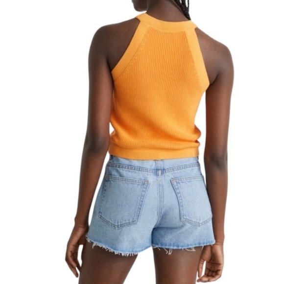 & Other Stories Dream Cut Light Wash Destroyed 100% Organic Cotton Jean Shorts - Picture 2 of 13